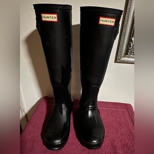 Hunter Classic Black Rain Boots Size 10